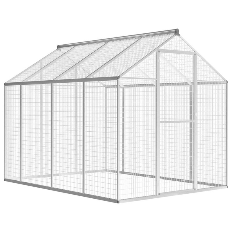 vidaXL Κλουβί Πτηνών Εξωτερικού Χώρου 178 x 242 x 192 εκ. Αλουμινίου