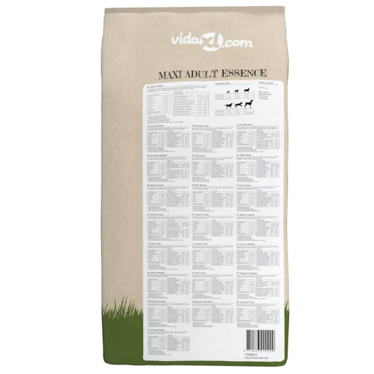 vidaXL Ξηρά Τροφή Σκύλων Premium Maxi Adult Essence Beef & Chicken 15κ