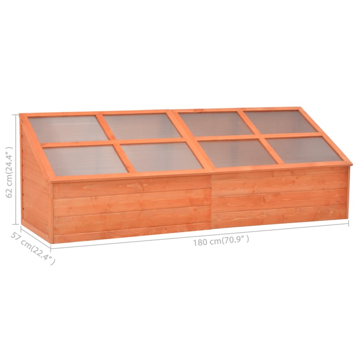vidaXL Θερμοκήπιο 180 x 57 x 62 εκ. Ξύλινο