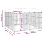 vidaXL Κλουβί Σκύλου Εξωτερικού Χώρου 300 x 300 x 210 εκ. με Στέγαστρο