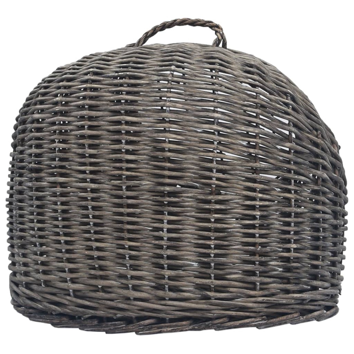 vidaXL Καλάθι Μεταφοράς Γάτας Γκρι 50x42x40 εκ. από Φυσικό Ξύλο Ιτιάς
