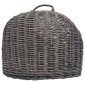 vidaXL Καλάθι Μεταφοράς Γάτας Γκρι 50x42x40 εκ. από Φυσικό Ξύλο Ιτιάς