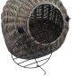vidaXL Καλάθι Μεταφοράς Γάτας Γκρι 50x42x40 εκ. από Φυσικό Ξύλο Ιτιάς
