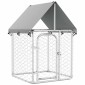 vidaXL Κλουβί Σκύλου Εξωτερικού Χώρου 100 x 100 x 150 εκ. με Στέγαστρο