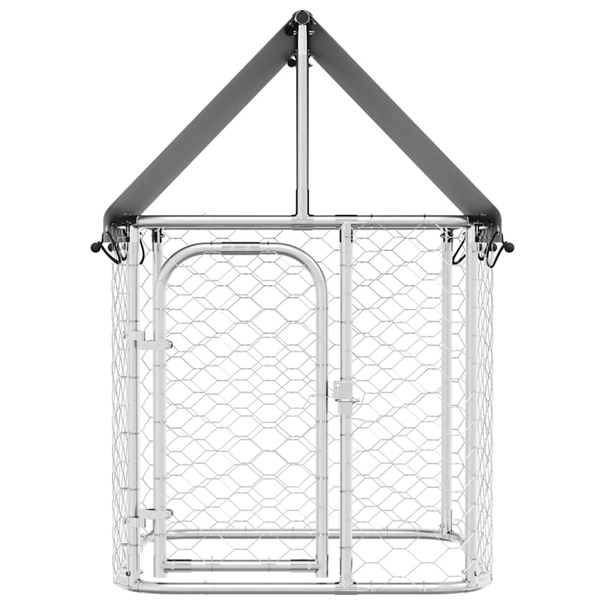 vidaXL Κλουβί Σκύλου Εξωτερικού Χώρου 100 x 100 x 150 εκ. με Στέγαστρο