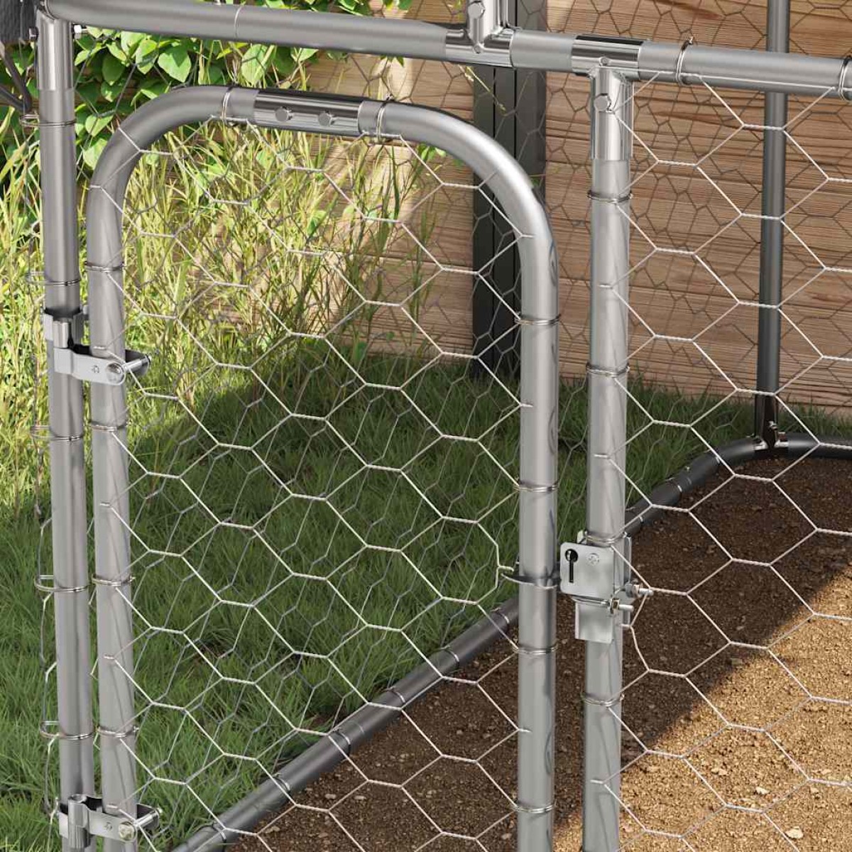 vidaXL Κλουβί Σκύλου Εξωτερικού Χώρου 200 x 100 x 150 εκ. με Στέγαστρο