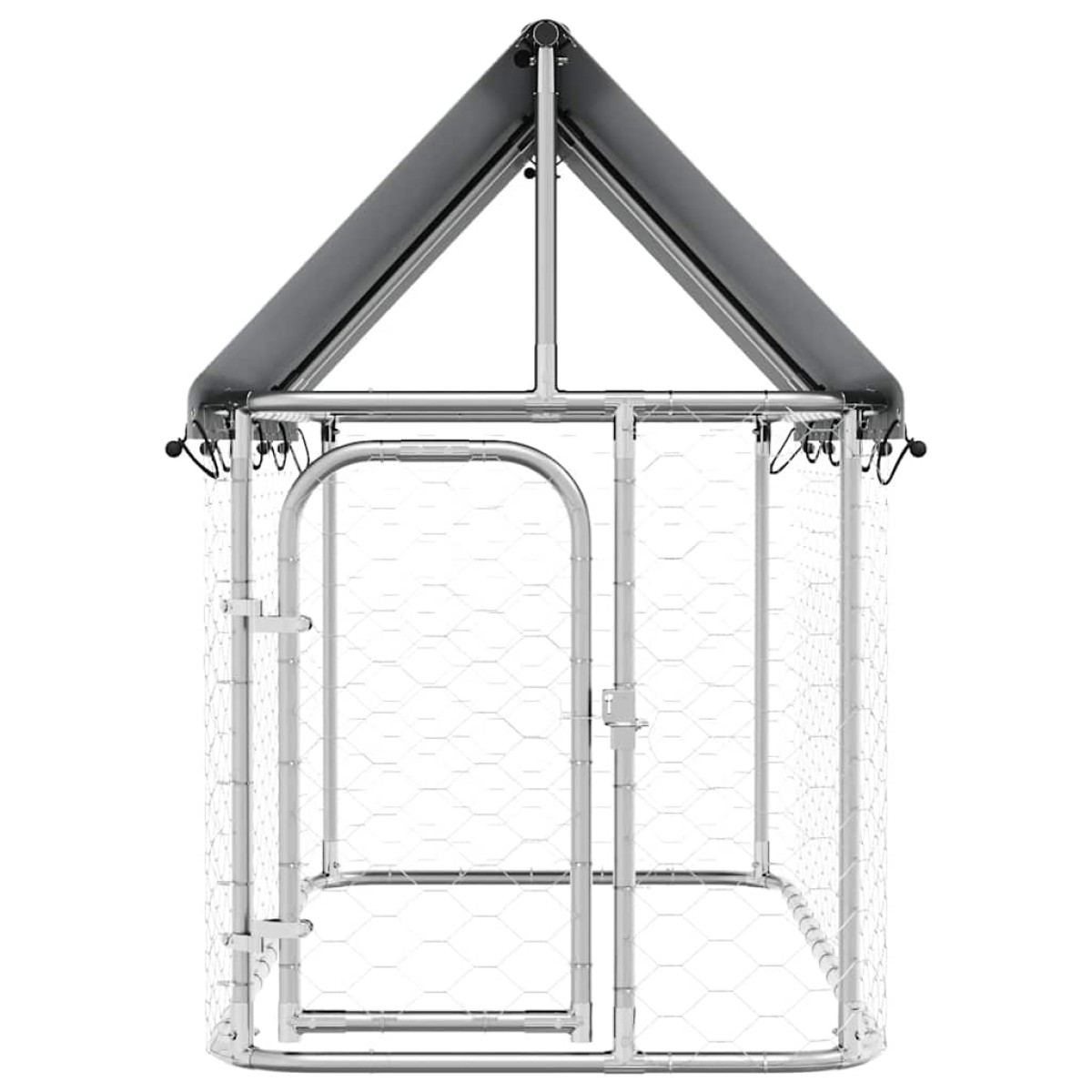 vidaXL Κλουβί Σκύλου Εξωτερικού Χώρου 200 x 100 x 150 εκ. με Στέγαστρο