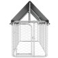 vidaXL Κλουβί Σκύλου Εξωτερικού Χώρου 400 x 100 x 150 εκ. με Στέγαστρο
