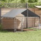 vidaXL Κλουβί Σκύλου Εξωτερικού Χώρου 200 x 200 x 150 εκ. με Στέγαστρο