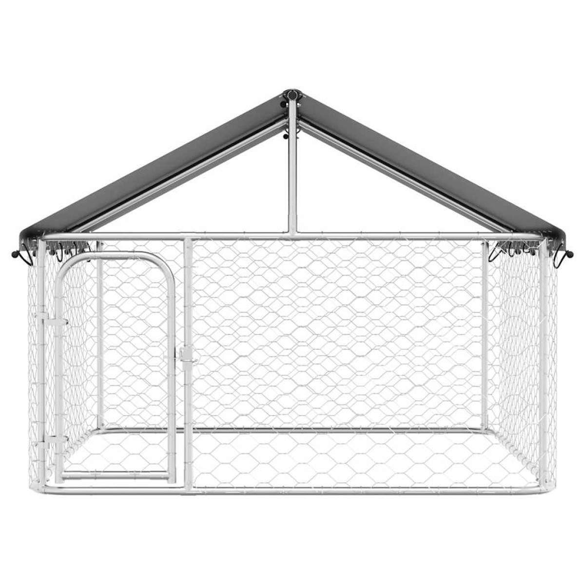 vidaXL Κλουβί Σκύλου Εξωτερικού Χώρου 200 x 200 x 150 εκ. με Στέγαστρο