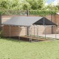vidaXL Κλουβί Σκύλου Εξωτερικού Χώρου 400 x 200 x 150 εκ. με Στέγαστρο