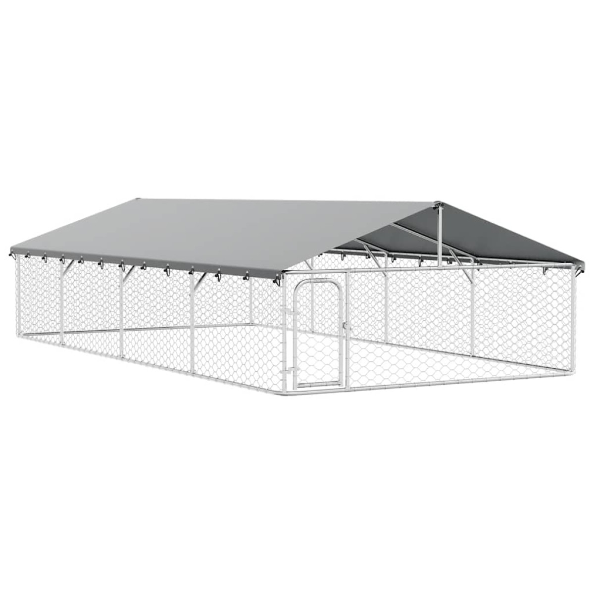 vidaXL Κλουβί Σκύλου Εξωτερικού Χώρου 600 x 300 x 150 εκ. με Στέγαστρο
