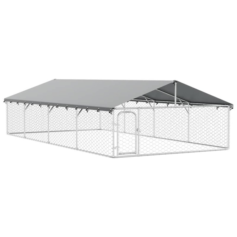 vidaXL Κλουβί Σκύλου Εξωτερικού Χώρου 600 x 300 x 150 εκ. με Στέγαστρο