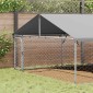 vidaXL Κλουβί Σκύλου Εξωτερικού Χώρου 600 x 300 x 150 εκ. με Στέγαστρο