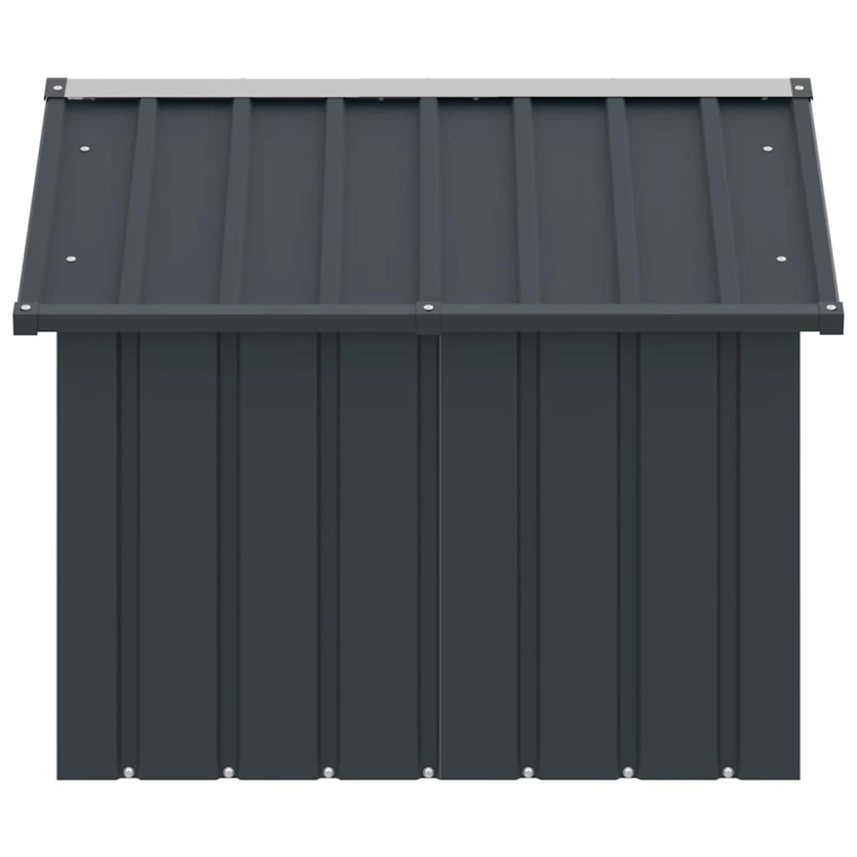 vidaXL Σπιτάκι Σκύλου Ανθρακί 116,5x103x81,5 εκ. Γαλβανισμένο Ατσάλι