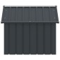 vidaXL Σπιτάκι Σκύλου Ανθρακί 116,5x103x81,5 εκ. Γαλβανισμένο Ατσάλι