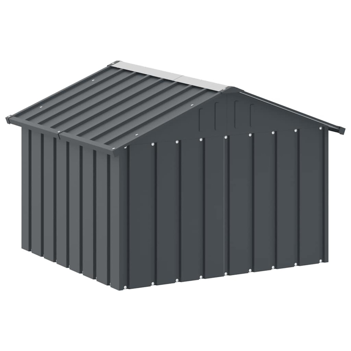 vidaXL Σπιτάκι Σκύλου Ανθρακί 116,5x103x81,5 εκ. Γαλβανισμένο Ατσάλι