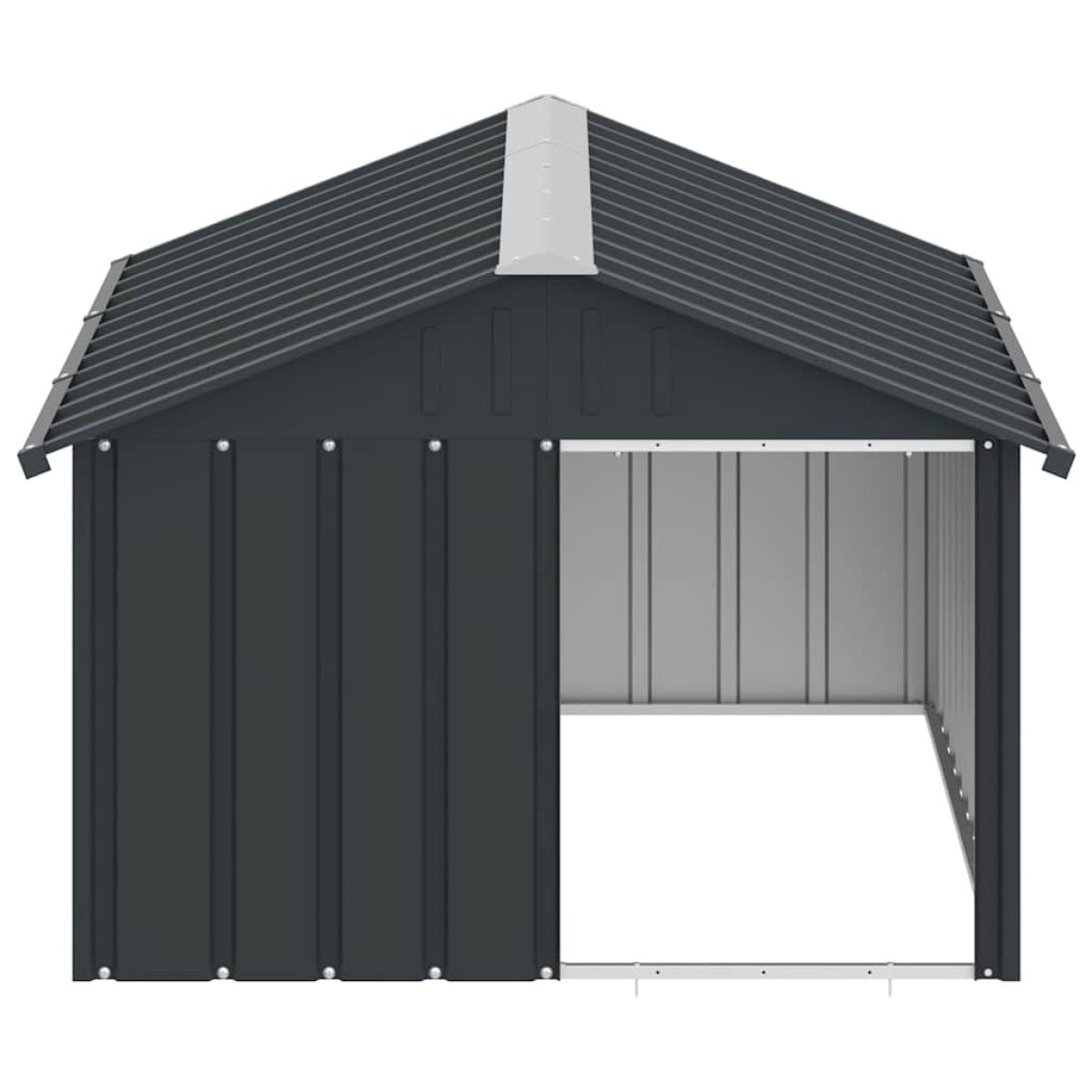 vidaXL Σπιτάκι Σκύλου Ανθρακί 116,5x153x81,5 εκ. Γαλβανισμένο Ατσάλι