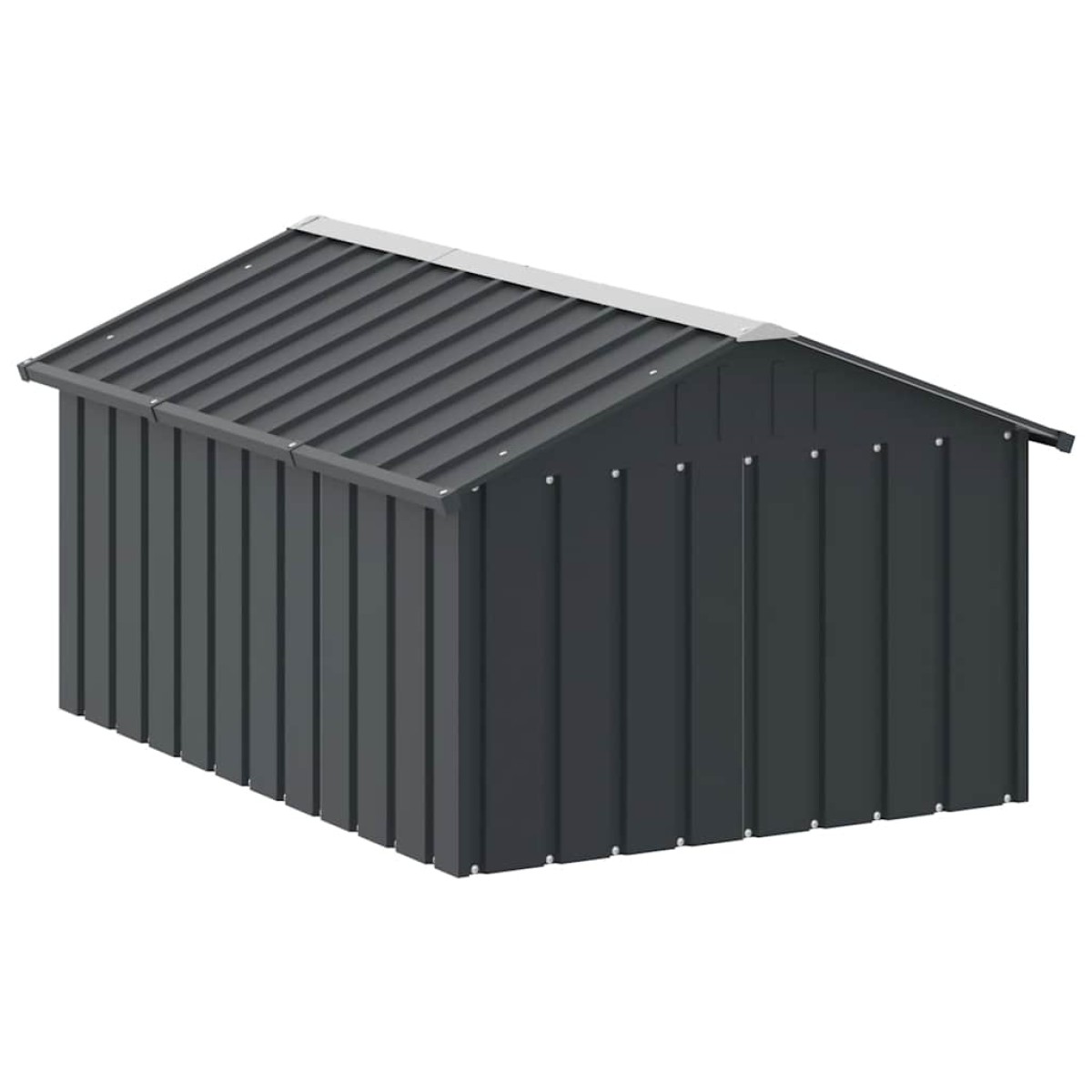 vidaXL Σπιτάκι Σκύλου Ανθρακί 116,5x153x81,5 εκ. Γαλβανισμένο Ατσάλι