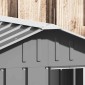 vidaXL Σπιτάκι Σκύλου Γκρι 116,5x103x81,5 εκ. Γαλβανισμένο Χάλυβα