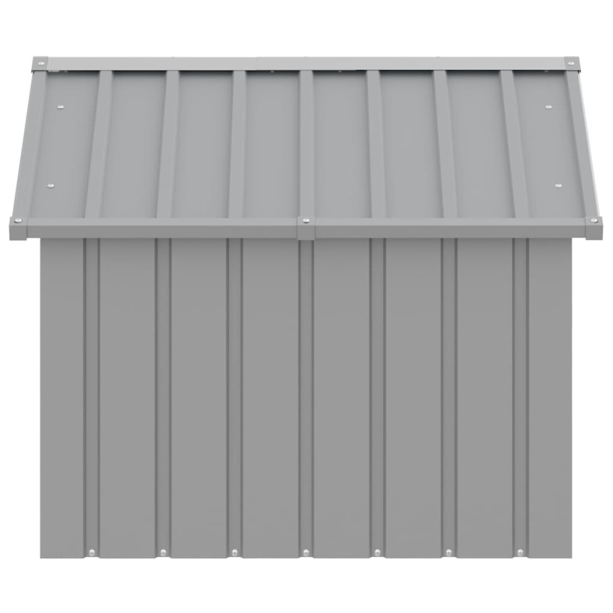 vidaXL Σπιτάκι Σκύλου Γκρι 116,5x103x81,5 εκ. Γαλβανισμένο Χάλυβα