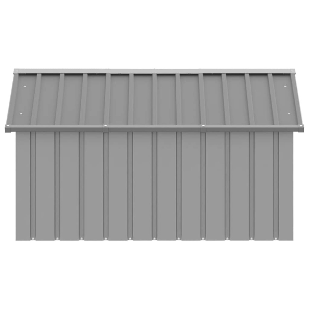 vidaXL Σπιτάκι Σκύλου Γκρι 116,5x153x81,5 εκ. Γαλβανισμένο Χάλυβα