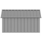vidaXL Σπιτάκι Σκύλου Γκρι 116,5x153x81,5 εκ. Γαλβανισμένο Χάλυβα