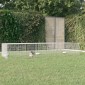 vidaXL Κλουβί Κουνελιών 3 Πάνελ 325x109x54 εκ. από Γαλβανισμένο Σίδερο