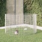 vidaXL Κλουβί Κουνελιών 10 Πάνελ 54x100 εκ. από Γαλβανισμένο Σίδερο