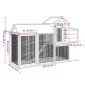 vidaXL Κοτέτσι Καφέ 193 x 65 x 117 εκ. από Μασίφ Ξύλο Πεύκου