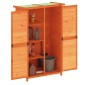 vidaXL Αποθήκη Εργαλείων Κήπου Καφέ 83x57x140 εκ. Μασίφ Ξύλο Πεύκου