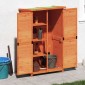 vidaXL Αποθήκη Εργαλείων Κήπου Καφέ 83x57x140 εκ. Μασίφ Ξύλο Πεύκου