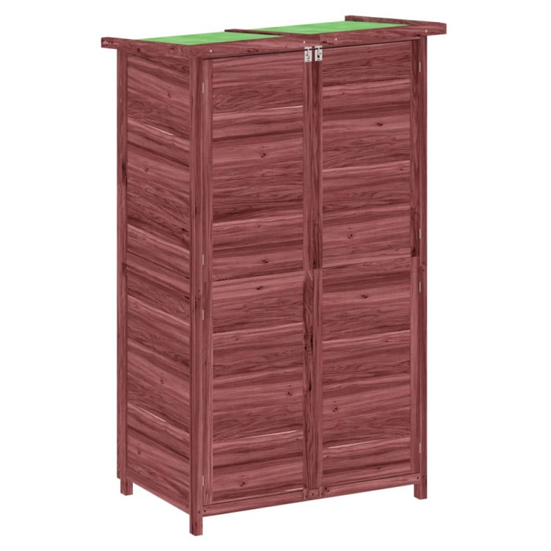 vidaXL Αποθήκη Εργαλείων Κήπου Μόκα 83x57x140 εκ. Μασίφ Ξύλο Πεύκου