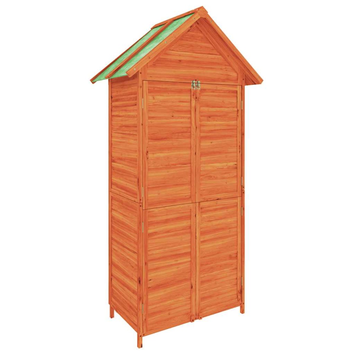 vidaXL Αποθήκη Εργαλείων Κήπου Καφέ 89x52,5x175 εκ. Μασίφ Ξύλο Πεύκου