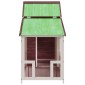 vidaXL Σπίτι Σκύλου Μόκα 143 x 60,5 x 109 εκ. από Μασίφ Ξύλο Πεύκου
