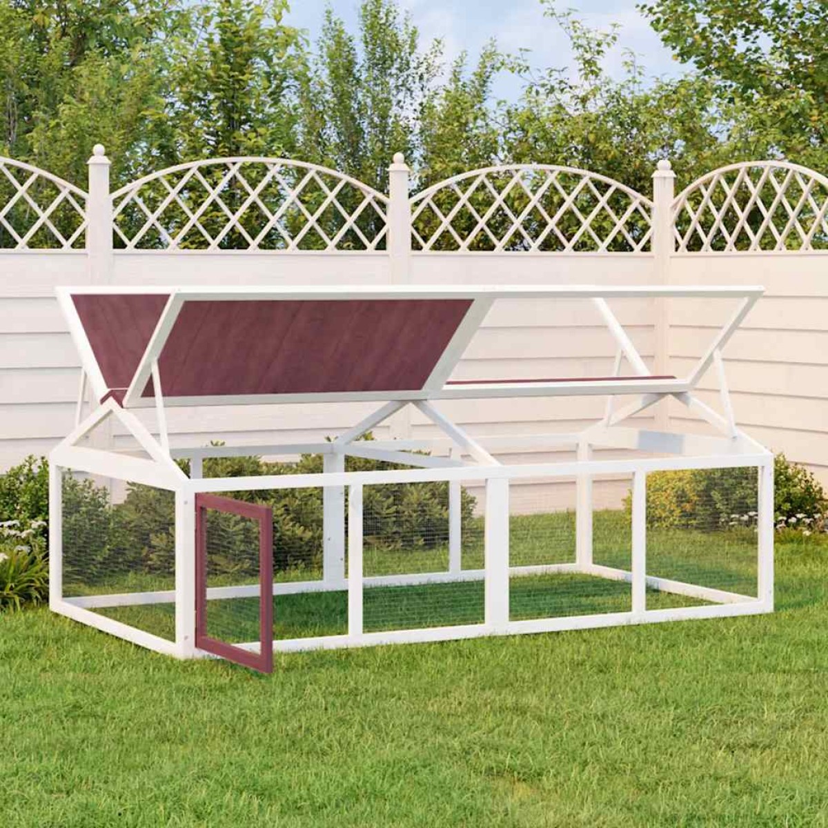 vidaXL Κουτί Περίφραξης Μόκα 200x112,5x74 εκ. από Μασίφ Ξύλο Πεύκου