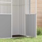 vidaXL Κλουβί Πουλιών Γκρι 115x78x200 εκ. από Γαλβανισμένο Χάλυβα