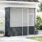 vidaXL Κλουβί Πουλιών Ανθρακί 215x78x200 εκ. από Γαλβανισμένο Χάλυβα