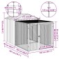 vidaXL Κλουβί για Κότες με Αυλή Αν. Γκρι 117x201x123εκ Γαλβαν. Χάλυβας