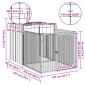 vidaXL Σπιτάκι Σκύλου με Αυλή Ανθρακί 110x201x110 εκ. Γαλβαν. Χάλυβας