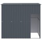 vidaXL Σπιτάκι Σκύλου με Οροφή Ανθρακί 214x153x181 εκ. Γαλβαν. Χάλυβας