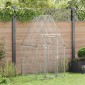 vidaXL Κοτέτσι - Κλουβί Ασημί 100x100x190 εκ. από Γαλβανισμένο Χάλυβα