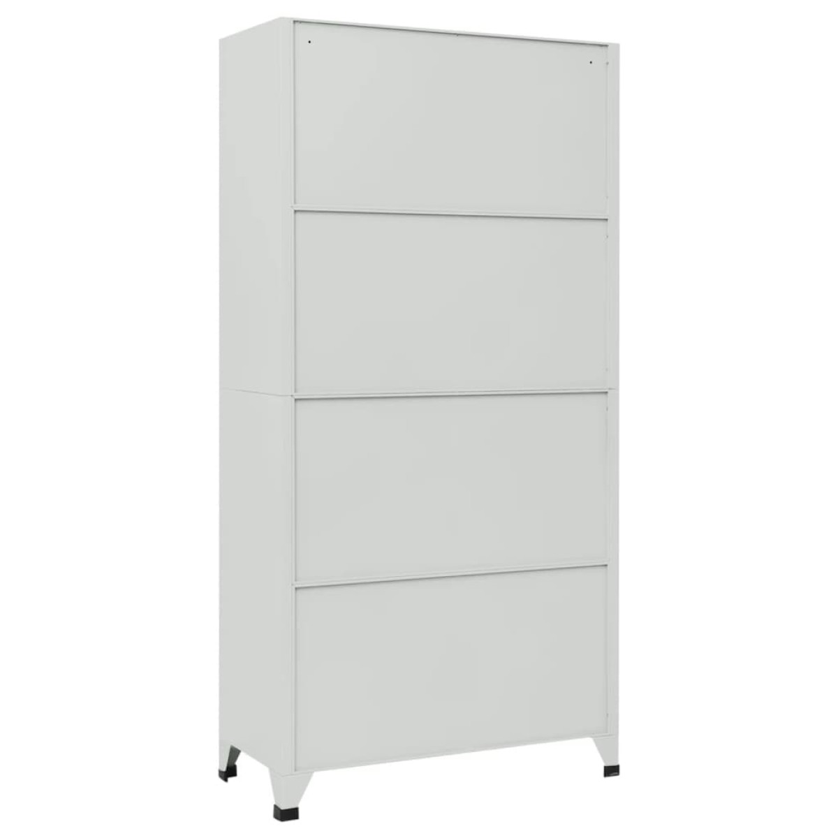 vidaXL Φοριαμός Γκρι 90x45x180 εκ. από Ατσάλι με 6 Τμήματα