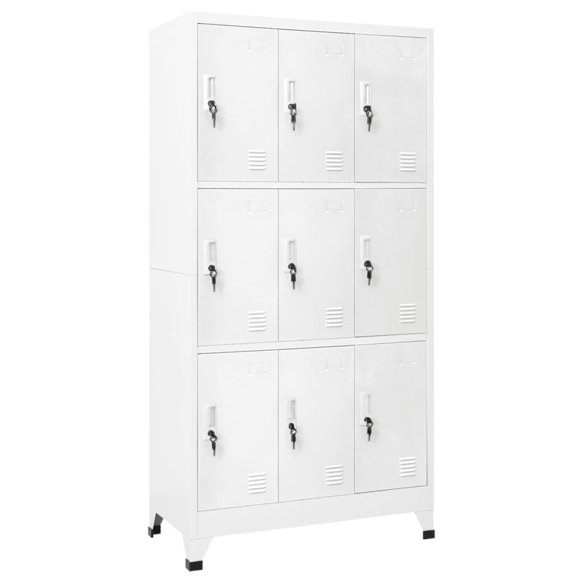 vidaXL Φοριαμός Γκρι 90x45x180 εκ. από Ατσάλι με 9 Τμήματα