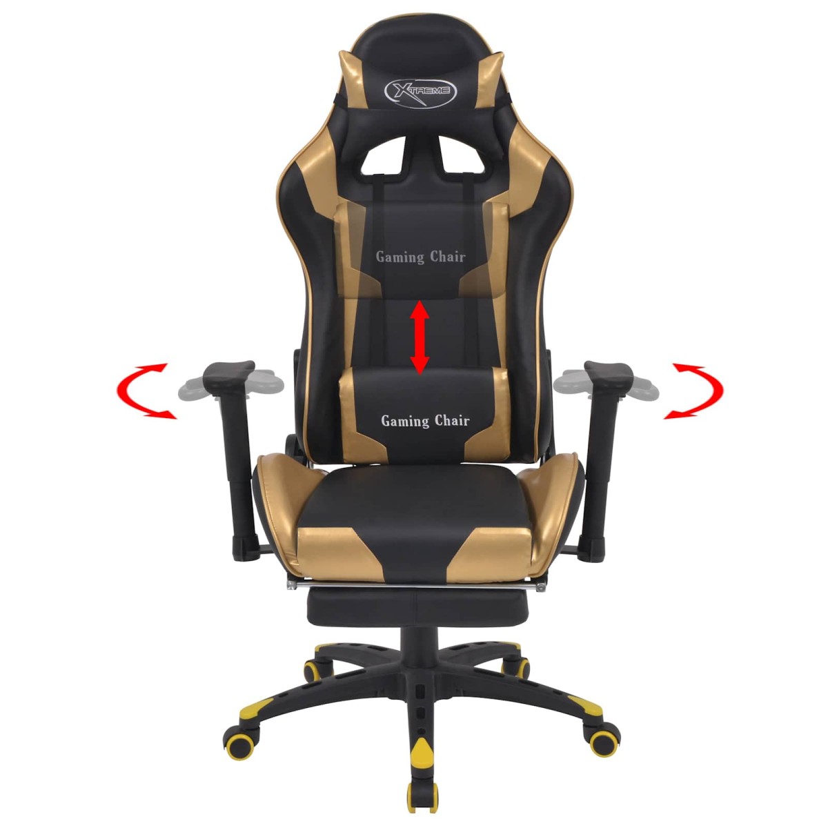 vidaXL Καρέκλα Gaming Χρυσό 70 x 71 x 136 εκ. Δερματίνη