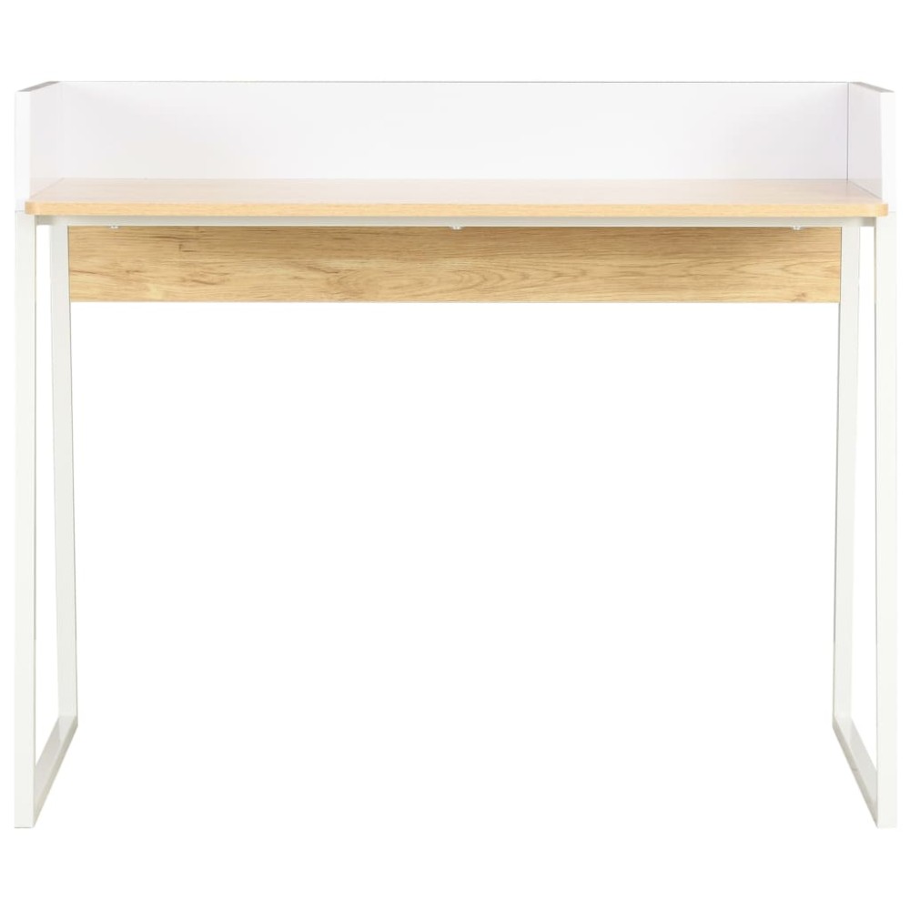 vidaXL Γραφείο Λευκό / Χρώμα Δρυός 90 x 60 x 88 εκ.