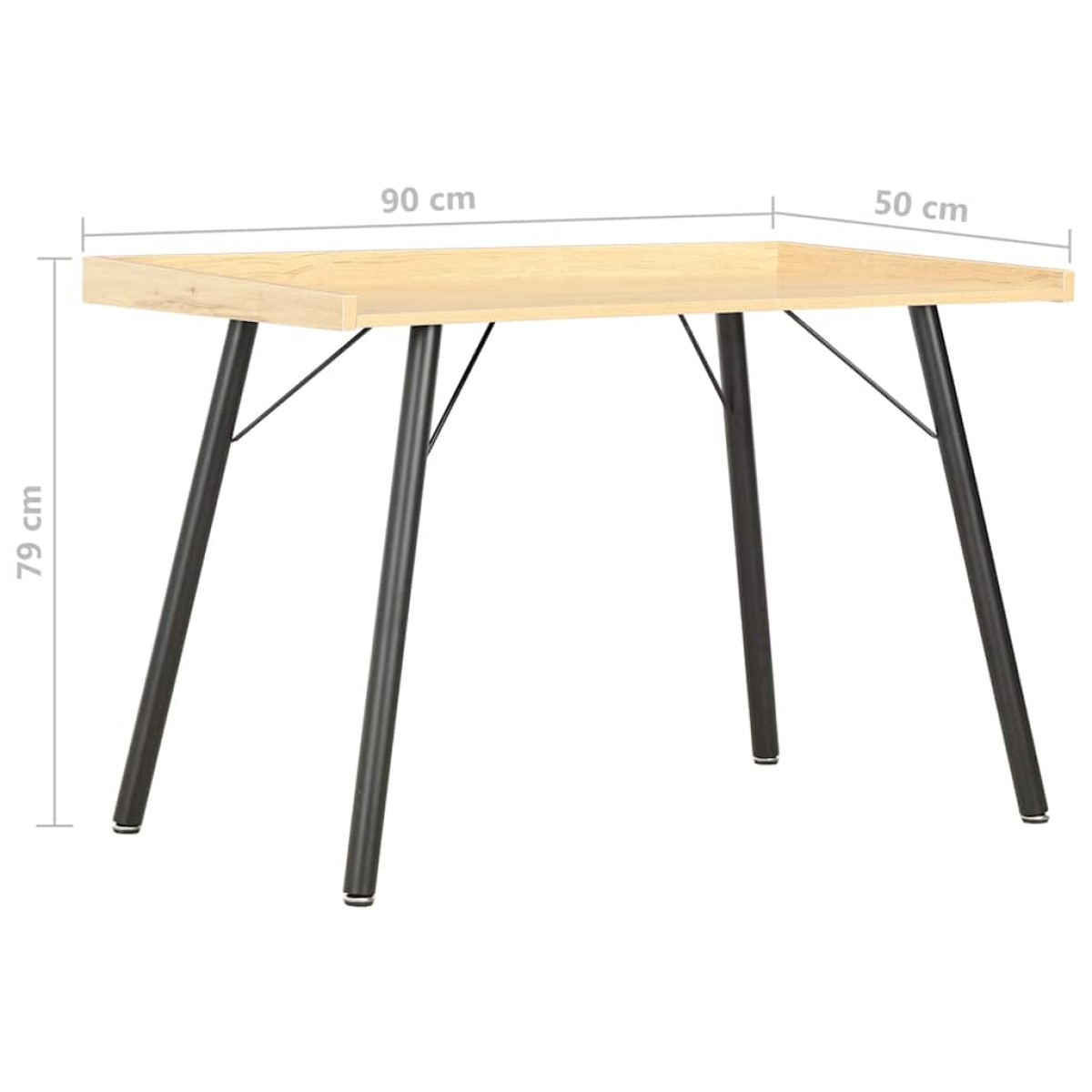 vidaXL Γραφείο Χρώμα Δρυός 90 x 50 x 79 εκ.