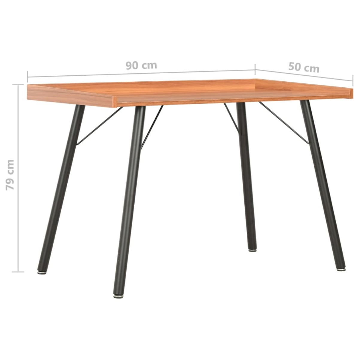 vidaXL Γραφείο Καφέ 90 x 50 x 79 εκ.