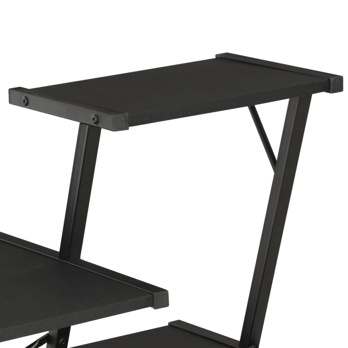 vidaXL Γραφείο με Ράφια Μαύρο 116 x 50 x 93 εκ.