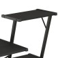 vidaXL Γραφείο με Ράφια Μαύρο 116 x 50 x 93 εκ.